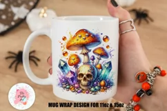 Halloween Mushrooms Mug Wrap For 11 oz and 15 oz, 3d Mug, Funny Quotes Png