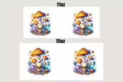 Halloween Mushrooms Mug Wrap For 11 oz and 15 oz, 3d Mug, Funny Quotes Png