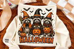 Halloween Spooky Raccoon Png,Trendy Halloween Shirt Design Product Image 1
