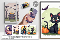 Digital Paper Spooky Scenes Product Image 1
