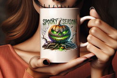 Halloween Spooky Season Creepy Pumpkin Clipart PNG Design Product Image 3