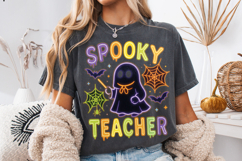 Spooky Teacher PNG, Halloween Teacher PNG, Ghost PNG, Fall Product Image 1