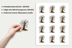 Halloween Sticker, Spooky Tree PNG, Haunted Tree Sticker, Halloween PNG, Creepy Forest Sticker, Gothic Halloween Sticker, Spooky Sticker Design, Haunted Tree PNG, Printable Halloween Stickers, Cricut Halloween Design