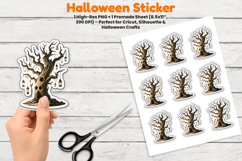 Halloween Sticker, Spooky Tree PNG, Haunted Tree Sticker, Halloween PNG, Creepy Forest Sticker, Gothic Halloween Sticker, Spooky Sticker Design, Haunted Tree PNG, Printable Halloween Stickers, Cricut Halloween Design