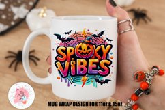 Halloween Bat Mug Wrap For 11 oz and 15 oz, 3d Mug, Halloween Png