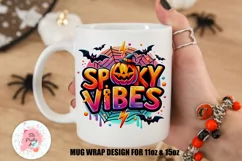 Halloween Bat Mug Wrap For 11 oz and 15 oz, 3d Mug, Halloween Png