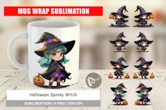 Mug Wrap Design Halloween Spooky Witch Product Image 1