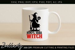 Spooky Witch SVG Cut File Funny Halloween T-shirt Mug Design Product Image 4