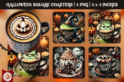 Halloween Coffee Coaster, Square Coaster Product Image 1