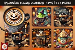 Halloween Coffee Coaster, Square Coaster Product Image 1