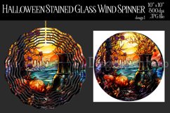Halloween Wind Spinner, Halloween Stained Glass Spinner, d1 Product Image 1