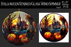 Halloween Wind Spinner, Halloween Stained Glass Spinner, d11 Product Image 1