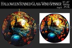 Halloween Wind Spinner, Halloween Stained Glass Spinner, d12 Product Image 1