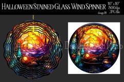 Halloween Wind Spinner, Halloween Stained Glass Spinner, d18 Product Image 1