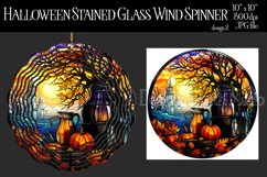 Halloween Wind Spinner, Halloween Stained Glass Spinner, d2 Product Image 1