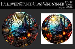 Halloween Wind Spinner, Halloween Stained Glass Spinner, d24 Product Image 1