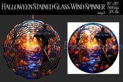 Halloween Wind Spinner, Halloween Stained Glass Spinner, d3 Product Image 1