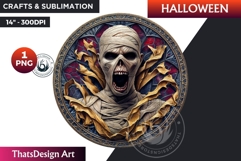 Halloween stained glass clipart, Mummy gothic halloween Product Image 1