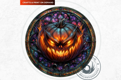 Halloween stained glass cliparts V4,gothic halloween clipart Product Image 7