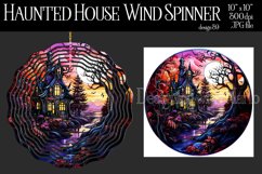 Halloween Wind Spinner, Halloween Haunted House Spinner, d39 Product Image 1