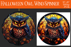 Halloween Owl Wind Spinner, Autumn Owl Wind Spinner, w16 Product Image 1