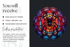 Stained Glass Halloween Clipart PNG for crafts & sublimation Product Image 2