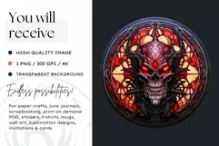 Stained Glass Halloween Clipart PNG for crafts & sublimation Product Image 2