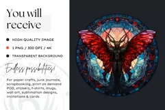 Stained Glass Halloween Clipart PNG for crafts & sublimation Product Image 2