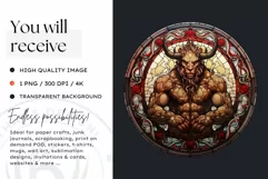 Stained Glass Halloween Clipart PNG for crafts & sublimation Product Image 2
