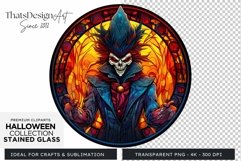 Stained Glass Halloween Clipart PNG for crafts &amp; sublimation Product Image 1