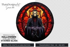 Stained Glass Halloween Clipart PNG for crafts &amp; sublimation Product Image 1