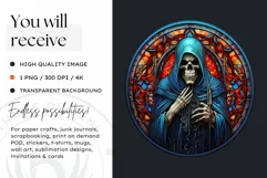 Stained Glass Halloween Clipart PNG for crafts & sublimation Product Image 2