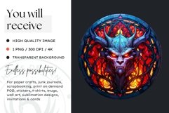 Stained Glass Halloween Clipart PNG for crafts &amp; sublimation Product Image 2