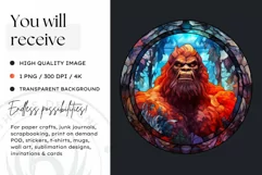 Stained Glass Halloween Clipart PNG for crafts & sublimation Product Image 2