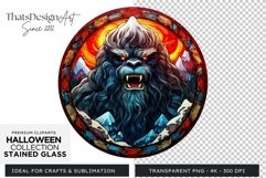 Stained Glass Halloween Clipart PNG for crafts &amp; sublimation Product Image 1