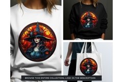 Stained Glass Halloween Clipart PNG for crafts &amp; sublimation Product Image 3