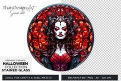 Stained Glass Halloween Clipart PNG for crafts &amp; sublimation Product Image 1
