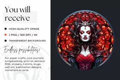 Stained Glass Halloween Clipart PNG for crafts & sublimation Product Image 2