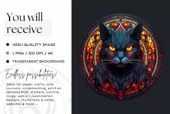 Stained Glass Halloween Clipart PNG for crafts & sublimation Product Image 2