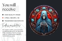 Stained Glass Halloween Clipart PNG for crafts &amp; sublimation Product Image 2