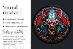 Stained Glass Halloween Clipart PNG for crafts &amp; sublimation Product Image 2