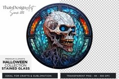 Stained Glass Halloween Clipart PNG for crafts &amp; sublimation Product Image 1
