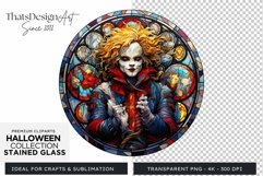 Stained Glass Halloween Clipart PNG for crafts &amp; sublimation Product Image 1