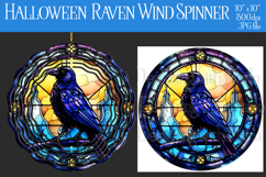 Halloween Wind Spinner, Halloween Raven Wind Spinner, w13 Product Image 1