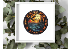 Halloween Stained Glass Bundle - 10 Transparent PNGs CLIPART Product Image 4
