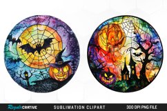 Stained Glass Halloween Artwork Clipart Product Image 1