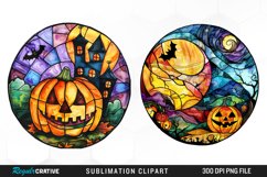 Stained Glass Halloween Artwork Clipart Product Image 1