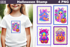 Iridescent Halloween Postage Stamp | Rainbow Halloween Product Image 1
