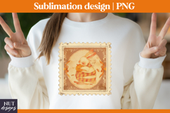 Stamp Halloween Bunny &amp; candy Vintage Halloween t-shirt Product Image 1