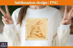 Stamp Halloween Bunny &amp; Candy Vintage Halloween t-shirt Product Image 1